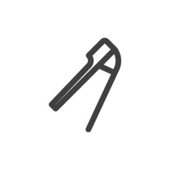 Obraz premium Garlic press line icon