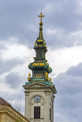 Fototapeta na wymiar Archangel Michael Orthodox Church Tower