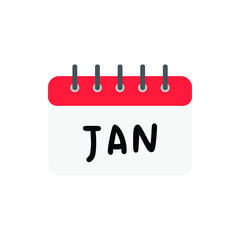 Vector calendar January for website, cv, presentation 