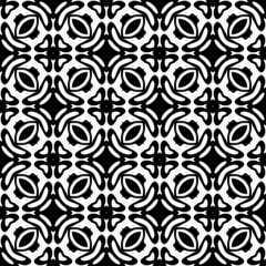 Abstract Vector Seamless Black and White home Pattern Background . background design with texture, geometric pattern, triangles, star, line and circle shapes in artsy style illustration.