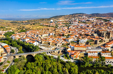 Fototapeta na wymiar Aerial panorama of Plasencia in the province of Caceres, Extremadura, Western Spain