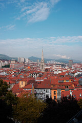 city view from Bilbao city, Spain, travel destinations