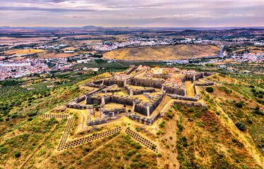 The Nossa Senhora da Graca Fort at sunset. UNESCO world heritage in Elvas, Portugal