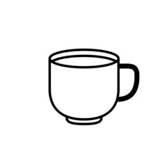 Coffee cup logo on white background. Cup of Fresh Coffee.