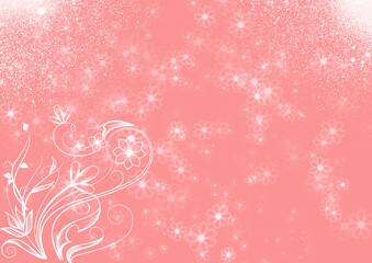 pink background with flower