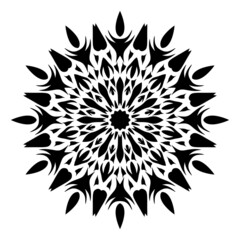 Simple Mandala Shape for Coloring. Vector Mandala.Oriental. Book Page. Outline.Easy mandala, simple mandalas coloring page on white background.Easy mandala, basic and simple mandalas coloring book.