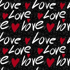 Seamless valentines pattern with love and hearts for postcard and gifts and cards 