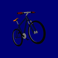 Fototapeta na wymiar bicycle on a blue background