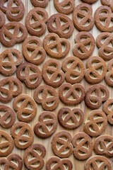 Cookies with sugar sprinkles on a wooden table