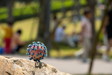 coronavirus in a public park