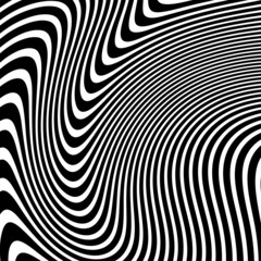 Vector illustration of a black stripe pattern.hypnosis spiral.Black And White Spiral.seamless wave line pattern.Curved Stripes Abstract Stripes Vector Stripes Stock Vector .Abstract Black and White