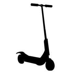 scooter silhouette, isolated on white background vector