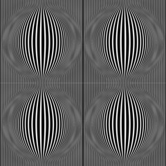 Abstract Black and White Abstract Lines.Abstract pattern of wavy stripes or rippled 3D relief black and white lines background. Vector twisted curved stripe modern trendy.Wavy Lines Optical.