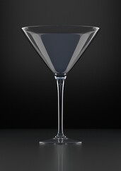 Empty Martini Glass