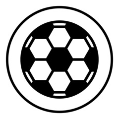 Obraz premium Soccer Ball Flat Icon Isolated On White Background