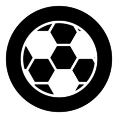 Soccer Ball Flat Icon Isolated On White Background