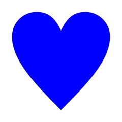blue heart on a white background.heart vector icon, flat design best vector icon.Blue heart on a white background. Illustration for valentine's day, wedding, birthday.Heart icon in trendy flat style.