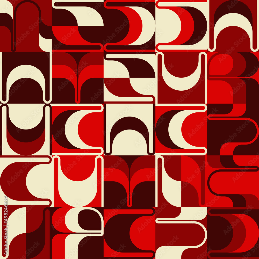 Aufkleber modernism aesthetics inspired vector graphic pattern made with abstract geometric shapes