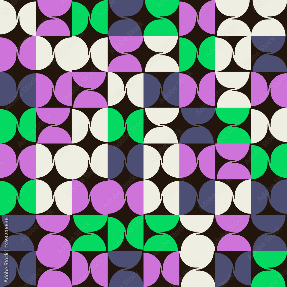 Poster seamless pattern vector graphics design made with abstract geometric shapes and forms