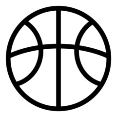 Basketball Ball Flat Icon Isolated On White Background