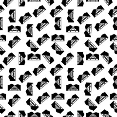 Abstract Seamless pattern. Modern stylish texture. Monochrome geometric pattern. Mesh with thin curving threads.Simple geometric pattern lines on white background.swatches memphis patterns.Ornamental