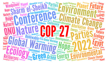 COP 27 in Sharm el-Sheikh Egypt world cloud 