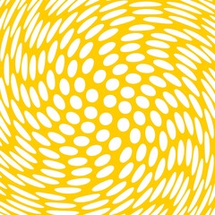 Simple wavy background. Vector illustration of polka dots pattern with optical illusion, op art.The dynamic object curved waves. halftone. Dots of various diameters.