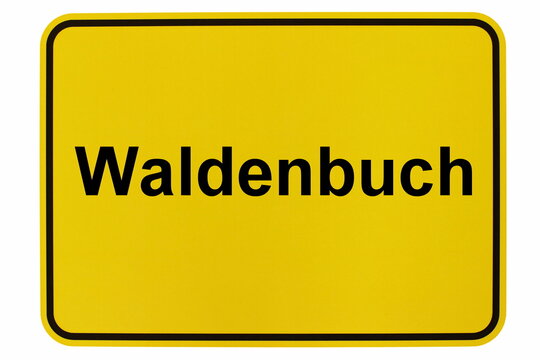 Illustration eines Ortsschildes der Stadt Waldenbuch