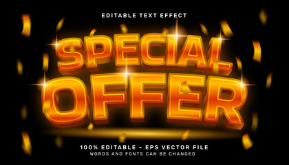 Naklejka na ściany i meble special offer 3d text effect and editable text effect