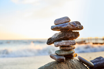 Stone tower on the seaside