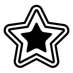 Star Flat Icon Isolated On White Background