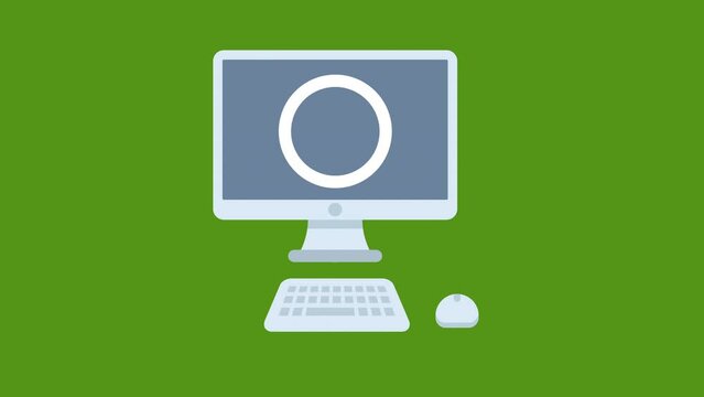 Search Button and  desktop animation -hand cursor click on the button animation.checkmark animation after click.green screen