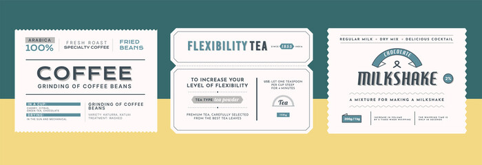 Vintage label. Retro minimal paper sticker for hipsters. Vector abstract geometric classic stamp