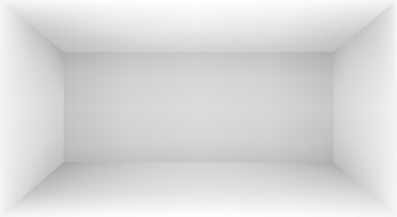 Empty white room 3d space