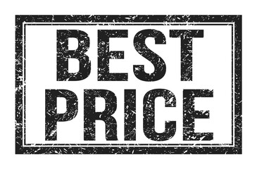 BEST PRICE, words on black rectangle stamp sign