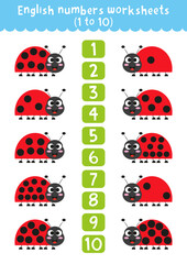 Worksheet  on numbers for children. Counting worksheet. Odd and even numbers. Educational children's game.