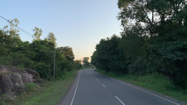 Rural road traffic in Sri Lanka