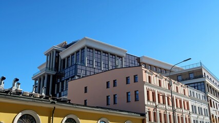 Combination of old and new architecture of the city.