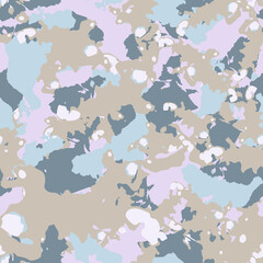 UFO camouflage of various shades of pink, brown and blue colors