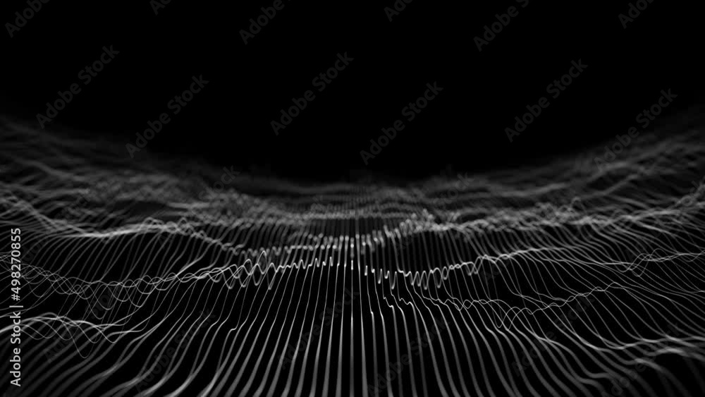Poster abstract organic network mesh waving fx background loop/ 4k animation of an abstract fractal backgro