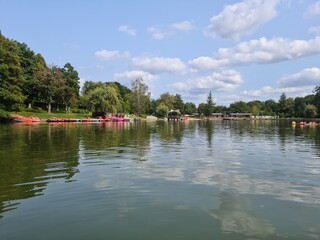 boats on the lake