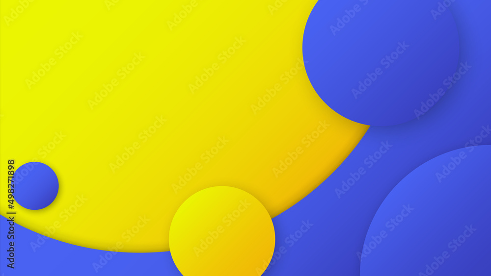 Poster abstract minimal geometric background with circles. vector illustration