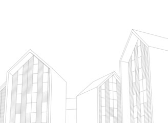 Fototapeta premium sketch of a city