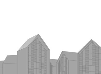 Fototapeta premium black and white buildings