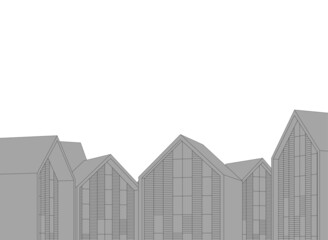 Fototapeta premium sketch of building