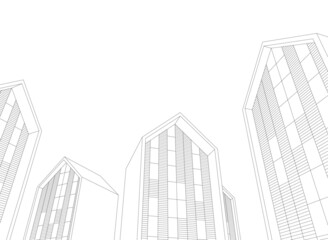 Fototapeta premium sketch of building