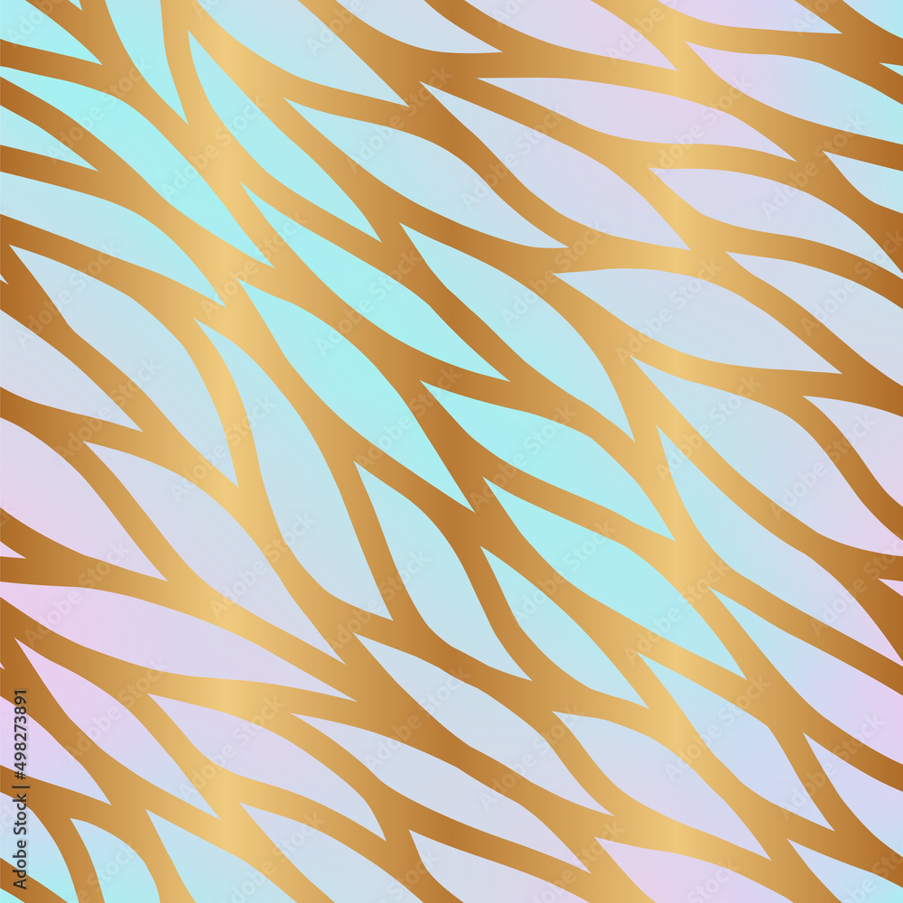 Poster gold geometric seamless pattern. repeat pastel color background. abstract soft patern. repeated mode
