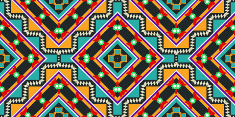 seamless ethnic pattern design.Geometric ethnic oriental ikat pattern traditional Design.ethnic oriental pattern,fabric,embroidery.Mexican pattern.merican pattern.latin african.indian fabric.Mexican