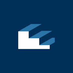 simple flat stairway logo template vector illustration design. minimalist architecture or interior company logo concept