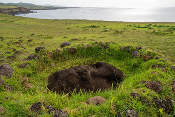 Ahu Vinapu is an archaeological site on Rapa Nui (Easter Island) , Chile